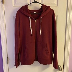 Old Navy Maroon Full Zip Hoodie